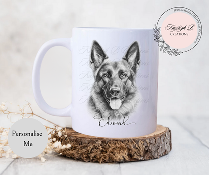 German Shepherd Mug - Long Haired & Short Haired Variations