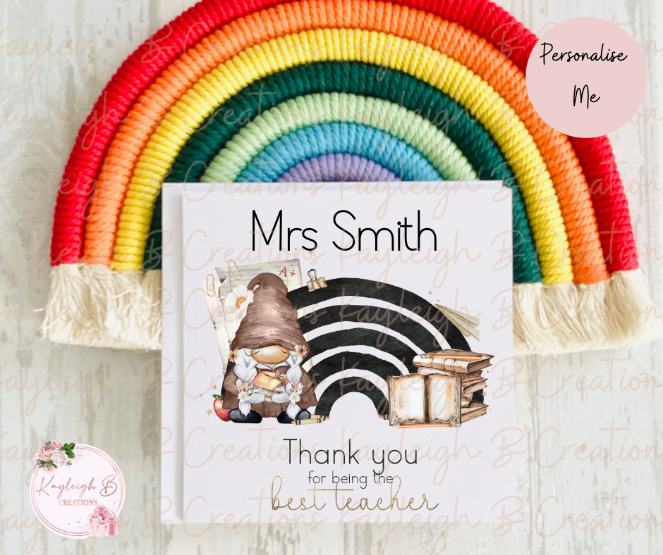 Gnome/Gonk Teacher Thank You Card