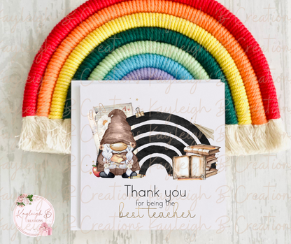 Gnome/Gonk Teacher Thank You Card