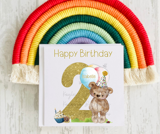 Bear Age Birthday Card