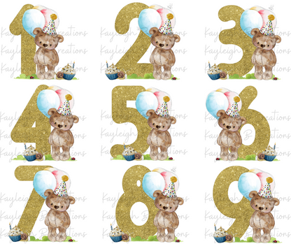 Bear Age Birthday Card