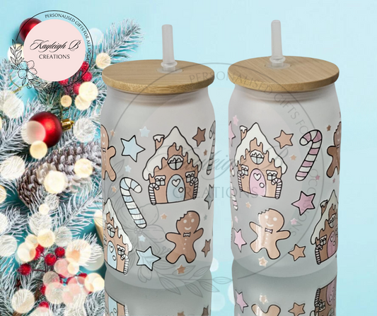 Gingerbread House Can Glass