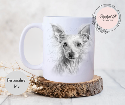 Chinese Crested Dog Mug - Long Haired or Hairless Variations