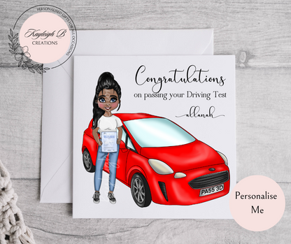 Congratulations On Passing Your Driving Test Card