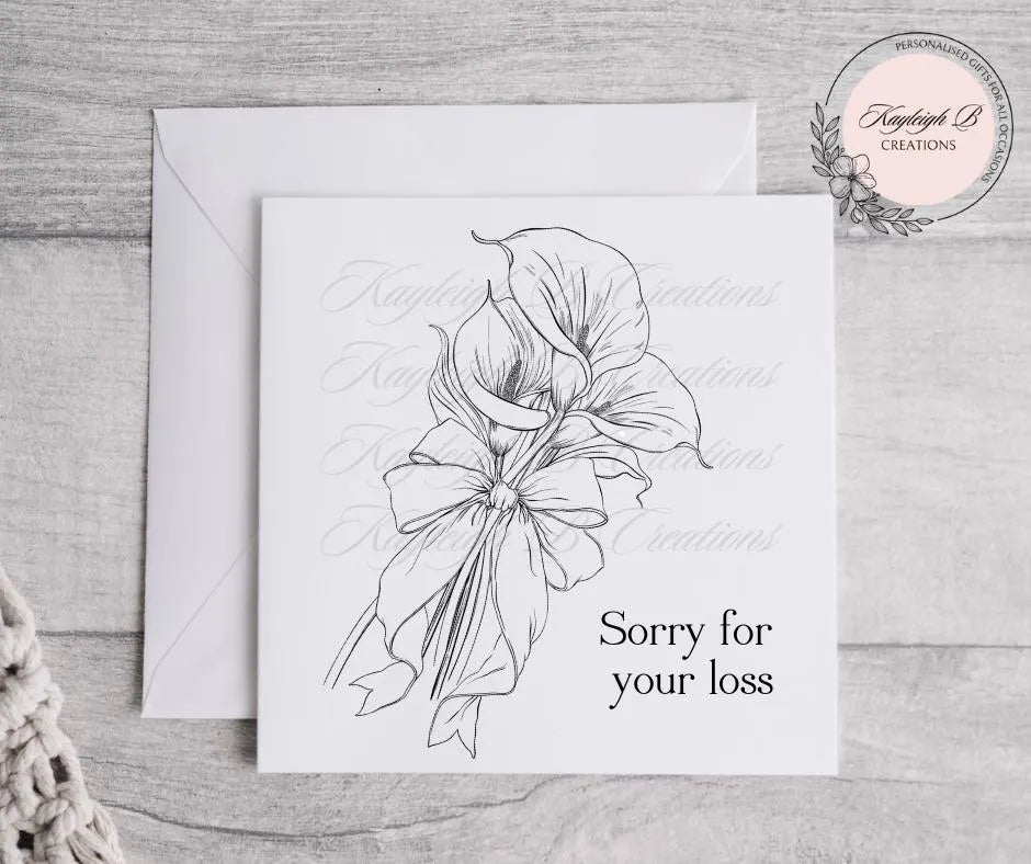 Lillies Sympathy/Bereavement Card