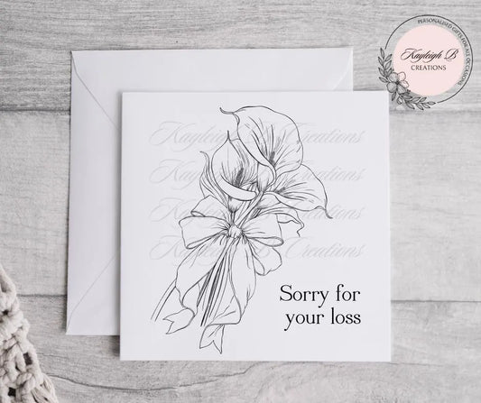 Lillies Sympathy/Bereavement Card