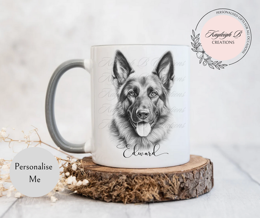 German Shepherd Mug - Long Haired & Short Haired Variations