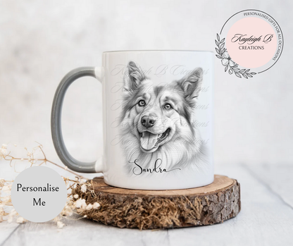 German Shepherd Mug - Long Haired & Short Haired Variations