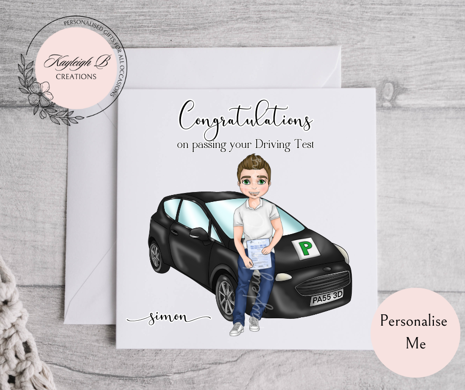 Congratulations On Passing Your Driving Test Card