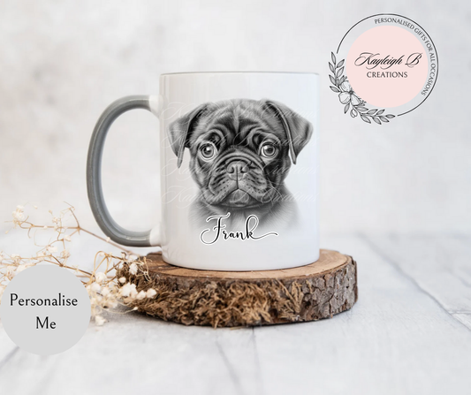 Pug Mug - Black Puppy