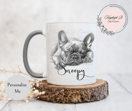 Sleeping French Bulldog Mug