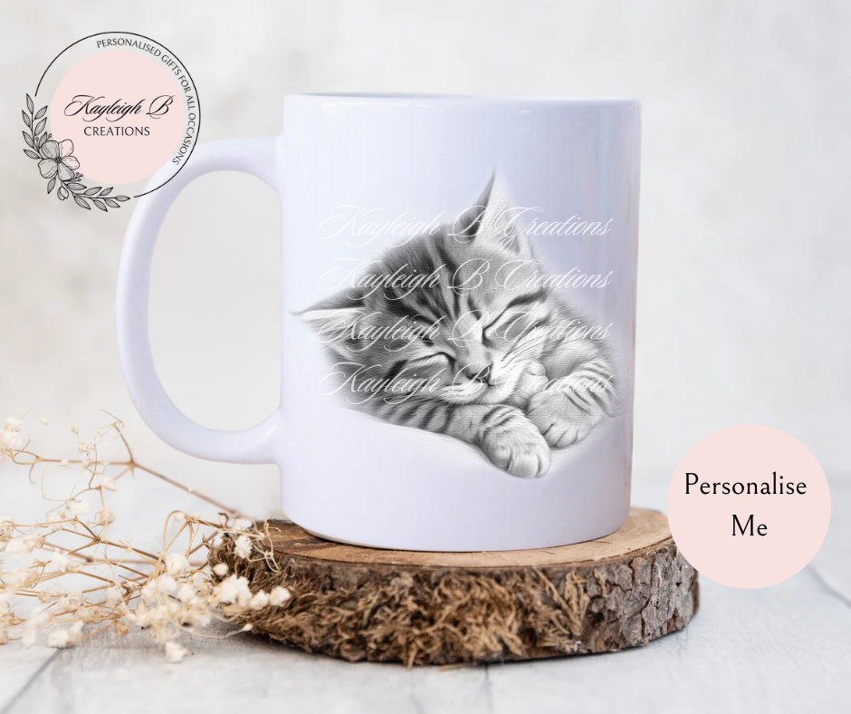 Cat Mug - Sketchy Design,  Nine Breeds to choose from