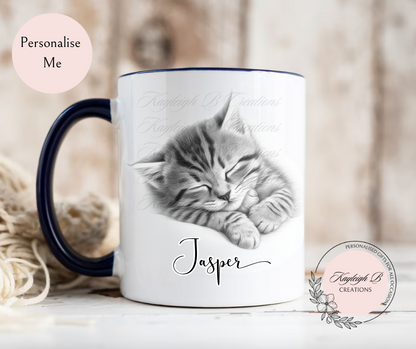 Cat Mug - Sketchy Design,  Nine Breeds to choose from