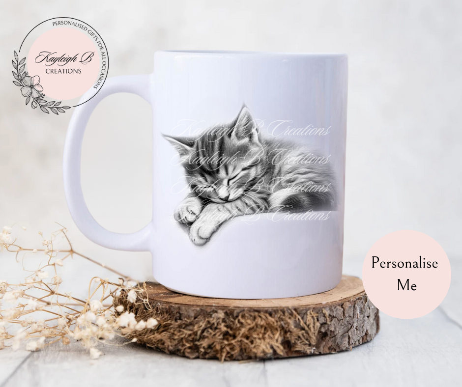 Cat Mug - Sketchy Design,  Nine Breeds to choose from
