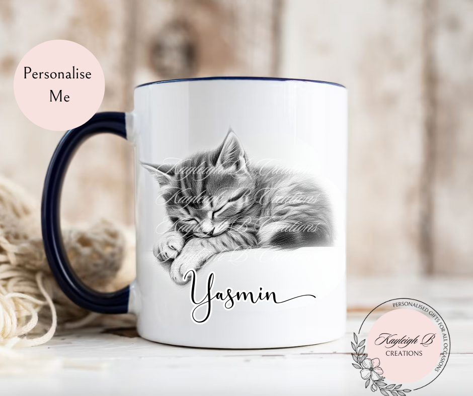 Cat Mug - Sketchy Design,  Nine Breeds to choose from