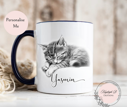 Cat Mug - Sketchy Design,  Nine Breeds to choose from