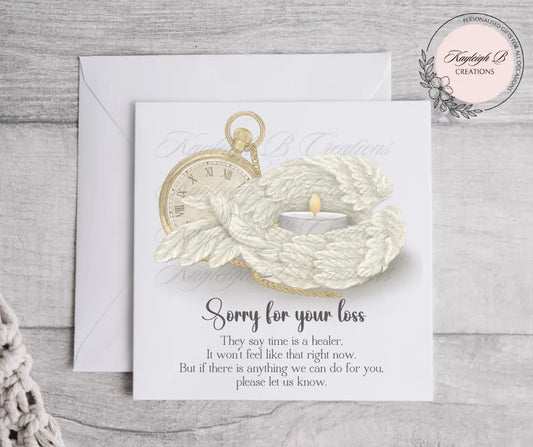 Sympathy Card, Bereavement Card, Condolence, Death, Loss, Grieving, Card, Blank Inside