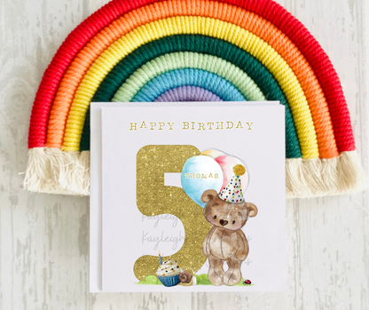 Bear Age Birthday Card