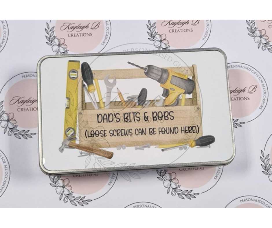 Personalised Tool Box Design Storage Tin