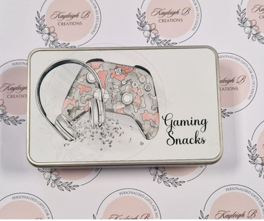 Gaming Snacks Tin (Pink XB)